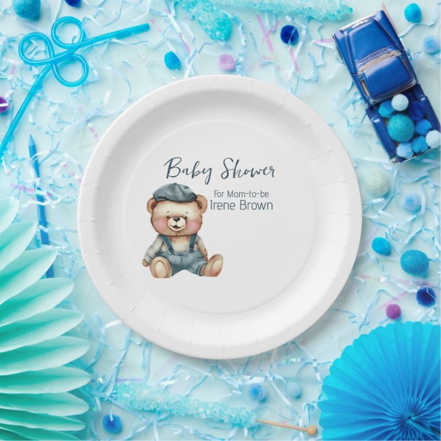 Cosy Charming Baby Shower Paper Plate (Party)