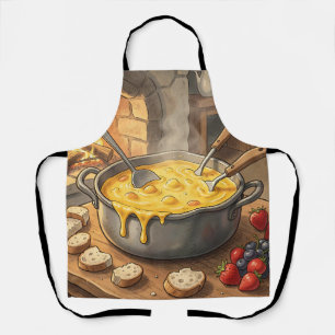Cosy Cheese Fondue Fireplace Apron