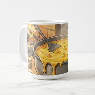 Cosy Cheese Fondue Fireplace Coffee Mug