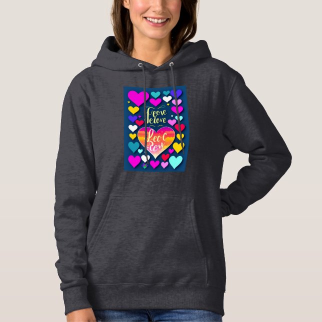 Cosy Chic: Women's Basic Hooded Sweatshirt. Hoodie (Front)