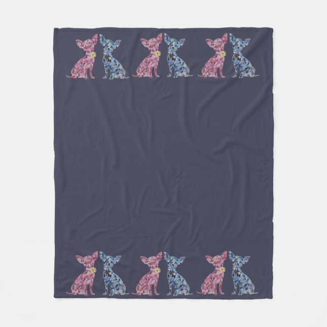 Cosy Chihuahua Blanket featuring original Art (Front)
