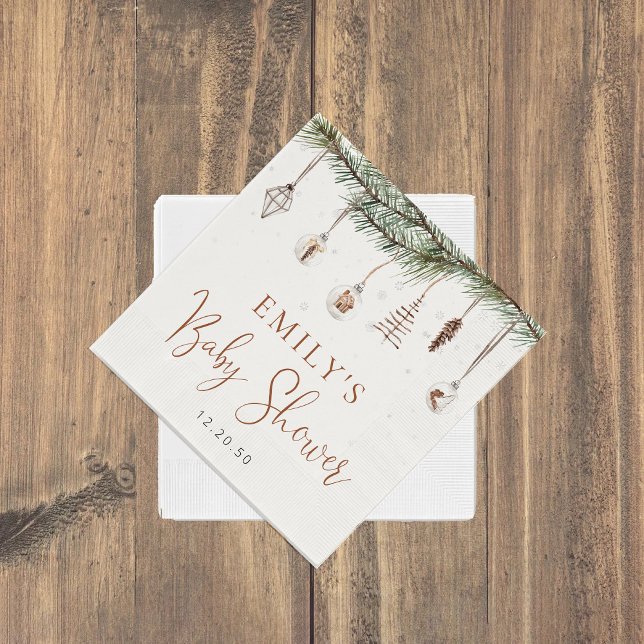 Cosy Christmas Baby Shower Party Napkins (Creator Uploaded)