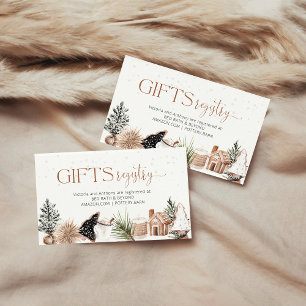 Cosy Christmas Baby Shower Registry Enclosure Card