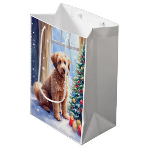 Cosy Christmas Bouvier des Flandres Art Medium Gift Bag