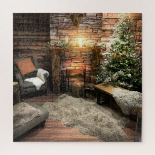 Cosy Christmas By The Fireplace Jigsaw Puzzle