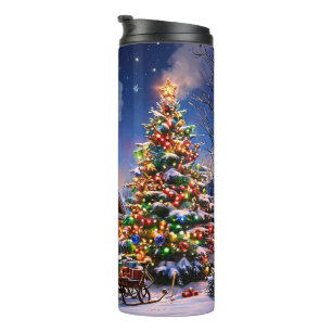  Cosy Christmas Cabin  Snowy Forest Thermal Tumbler