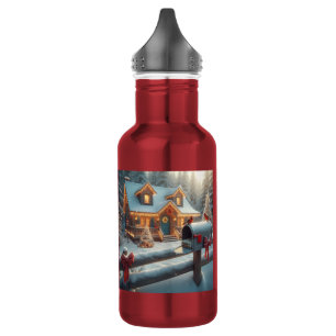 Cosy Christmas Cabin Winter Wonderland 532 Ml Water Bottle