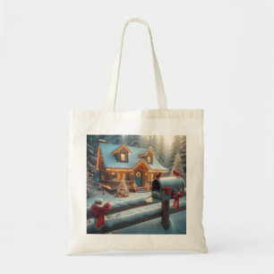 Cosy Christmas Cabin Winter Wonderland Tote Bag