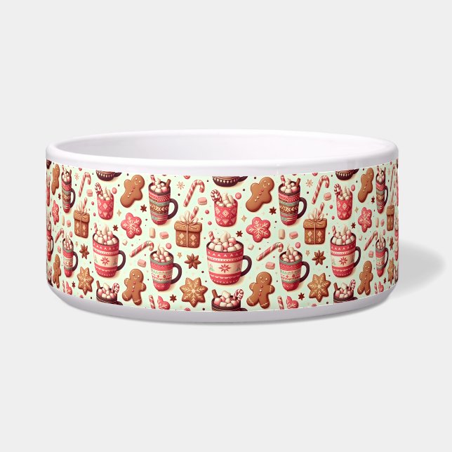 Cosy Christmas Cocoa and Gingerbread Pattern (Front)