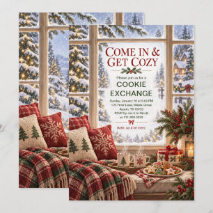 Cosy Christmas Cookie Exchange Party Invitation