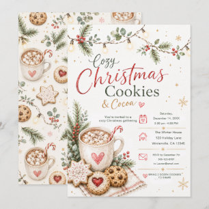 Cosy Christmas Cookies & Cocoa Invitation