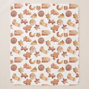 Cosy Christmas cookies  Sherpa Blanket