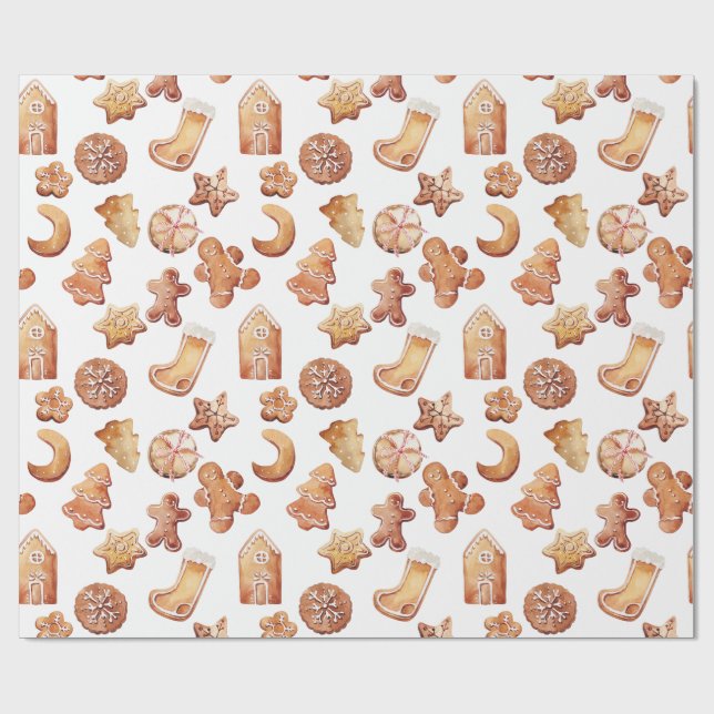 Cosy Christmas cookies Wrapping Paper  (Flat)