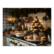Cosy Christmas Cupcake Tree Kitchen Art