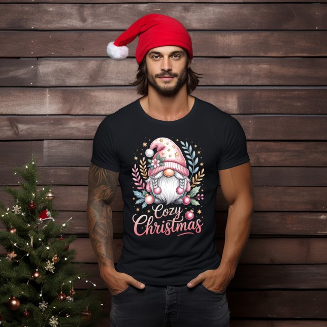 Cosy Christmas Cute Pink Gnome T-Shirt (Creator Uploaded)