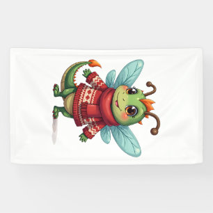 Cosy Christmas Dragonfly Banner