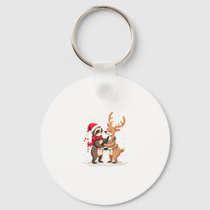 Cosy Christmas Dragonfly Key Ring