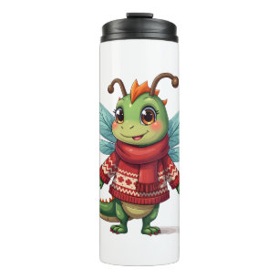 Cosy Christmas Dragonfly Thermal Tumbler