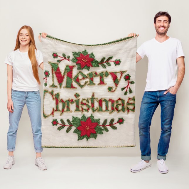Cosy Christmas: Embroidered Fleece Blankets (In Situ)