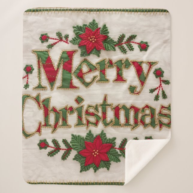 Cosy Christmas: Embroidered Fleece Blankets (Front)