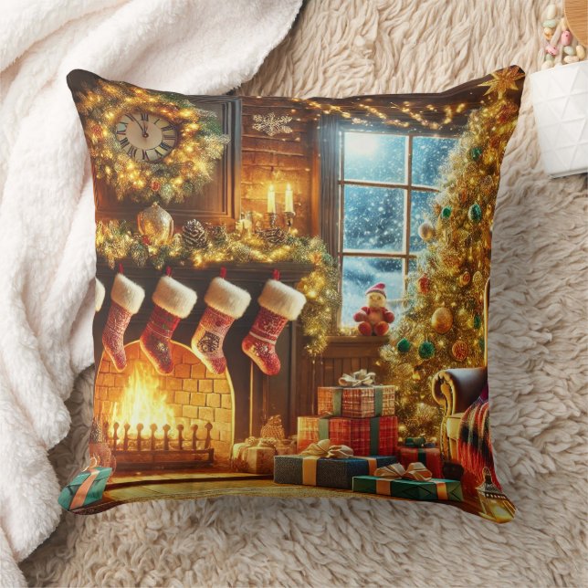 Cosy Christmas Eve Cushion (Blanket)