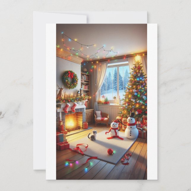 "Cosy Christmas Eve" Invitation (Front)