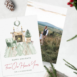 Cosy Christmas From Our Home to Yours Photo Holida Holiday Card