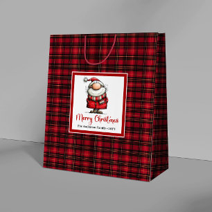 Cosy Christmas Funny Santa Cartoon Gift Bag Art