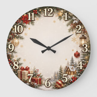Cosy Christmas Gift Wall Clock