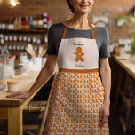 Cosy Christmas Gingerbread Man Grandma's Kitchen Apron<br><div class="desc">This festive design was created using my sweet Scandinavian inspired cookies shaped like a gingerbread man, a Christmas tree, and a star surrounded by citrus, dried spices, greenery, and berries that evoke the feel of a warm cottage kitchen at grandma's filled with the scents of holiday baking! The bottom is...</div>