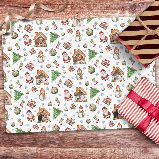 Cosy Christmas Gingerbred Photo Photo Pattern Tissue Paper (Cozy Christmas Gingerbred Photo Photo Pattern Tissue Paper)