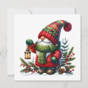 Cosy Christmas Gnome Art – Festive Holiday Invitation