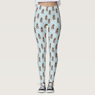 Cosy Christmas Gnome Red Green Winter Cute Leggings