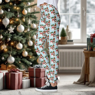 Cosy Christmas Gnome Snowman Winter Holiday Cute Leggings