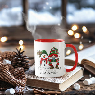 Cosy Christmas Gnome Snowman Winter Holiday Cute Mug