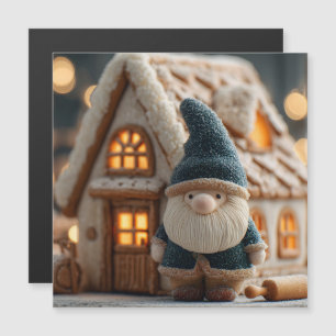 Cosy Christmas Gnome with Gingerbread House