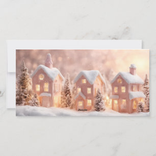 Cosy Christmas Greetings 3 Photo Collage Holiday Card