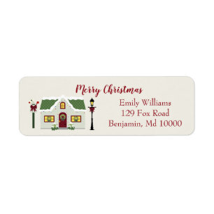 Cosy Christmas Greetings Return Address Label