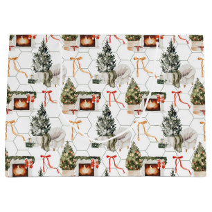 Cosy Christmas Holiday Large Gift Bag