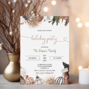 Cosy Christmas Holiday Party Invitation