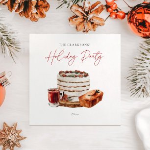 Cosy Christmas Holiday Party Napkin