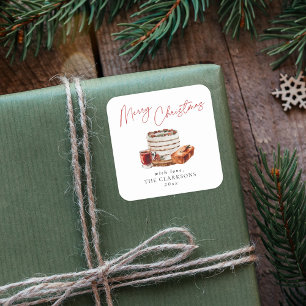 Cosy Christmas Holiday Square Sticker