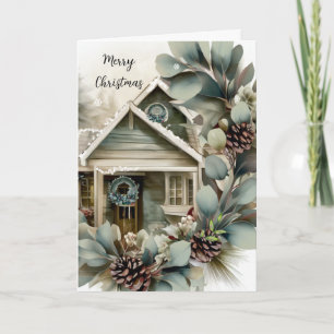Cosy Christmas Home  Holiday Card