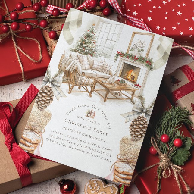 Cosy Christmas Home Party Invitation (Creator Uploaded)