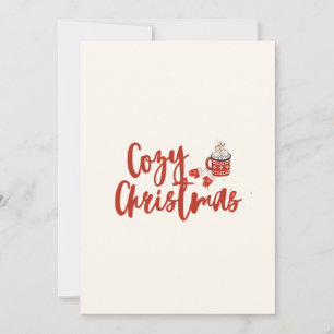 Cosy Christmas: Hot Cocoa & Mittens Design Holiday Card