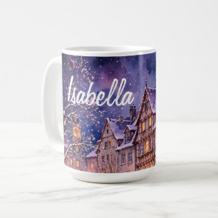 Cosy Christmas Market Lights - Custom Name Mug