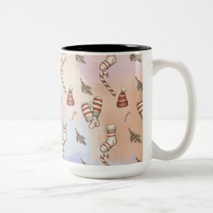 Cosy Christmas Mittens Holiday Two-Tone Coffee Mug