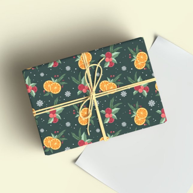 Cosy Christmas Oranges Wrapping Paper (Creator Uploaded)