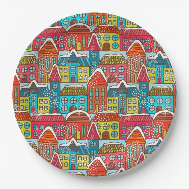 Cosy Christmas Paper Plate (Front)