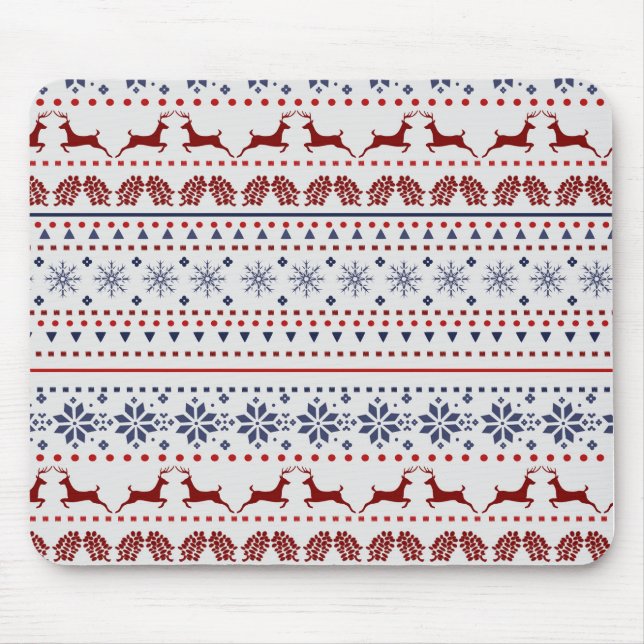 Cosy christmas pattern design mouse pad (Front)